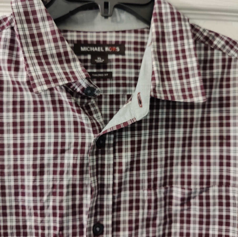 Michal Kors Men's Striped Long Sleeve Shirt Size XL - Picture 3 of 5